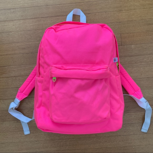 neon pink backpack